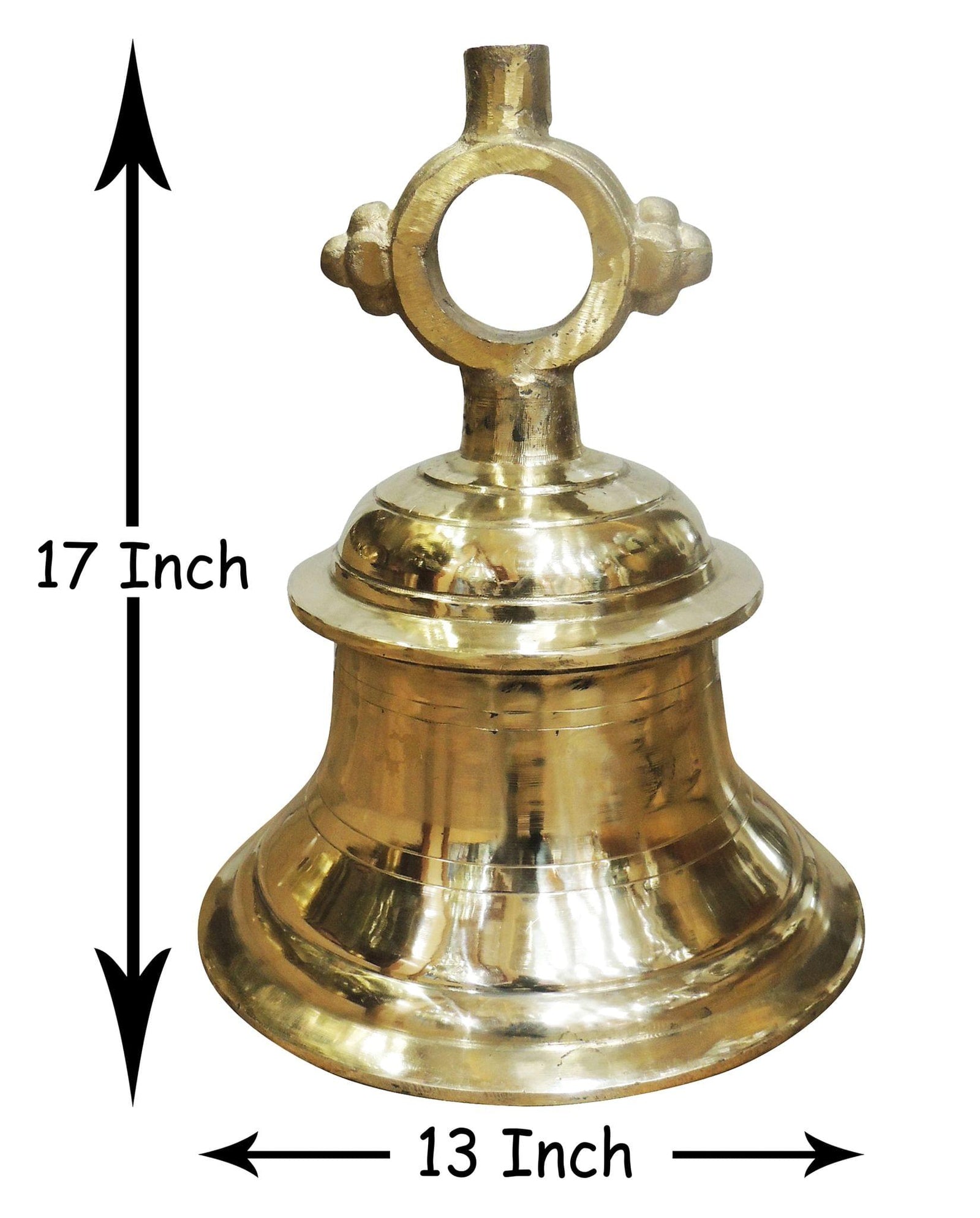 Brass Temple Heavy Weight Ghanta (21 kg) Bell — 17"