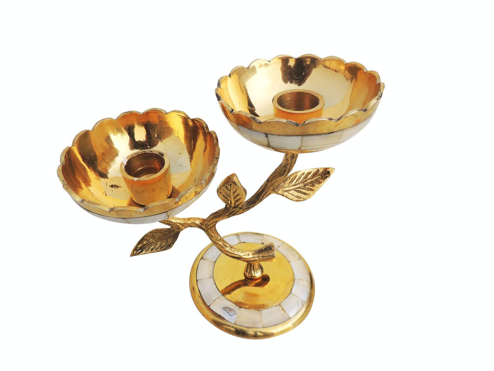 Brass Table Tree Candle Stand — 6.5"