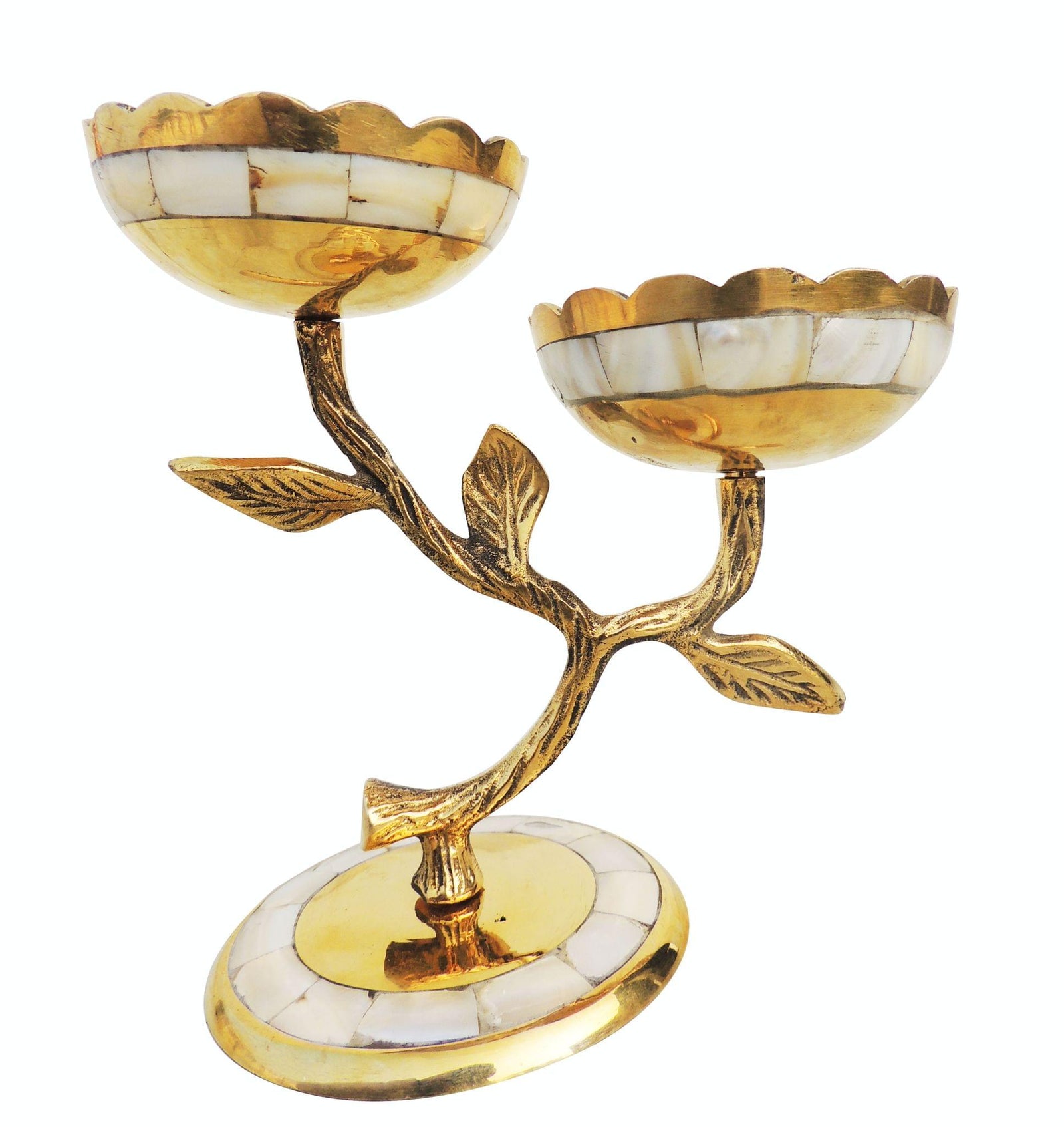 Brass Table Tree Candle Stand — 6.5"