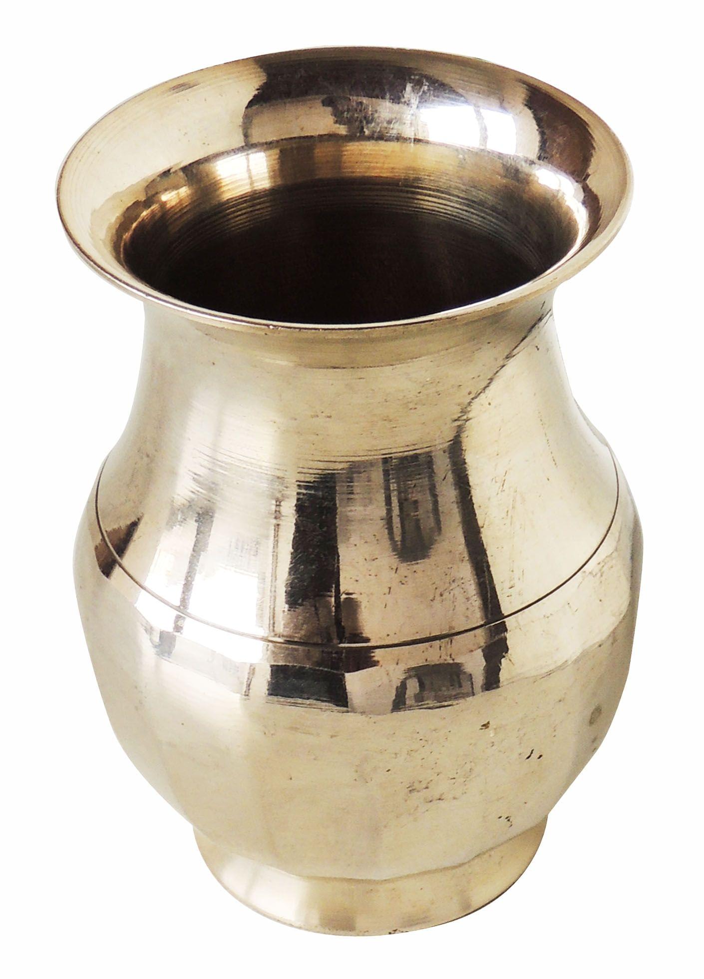 Brass Pure Lota Amkhora No. 5 , 550 ML — 5.2"