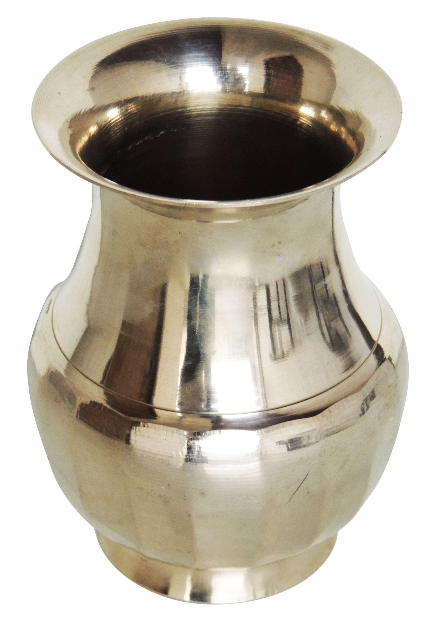 Brass Pure Lota Amkhora No. 8 , 1 Liter — 6"