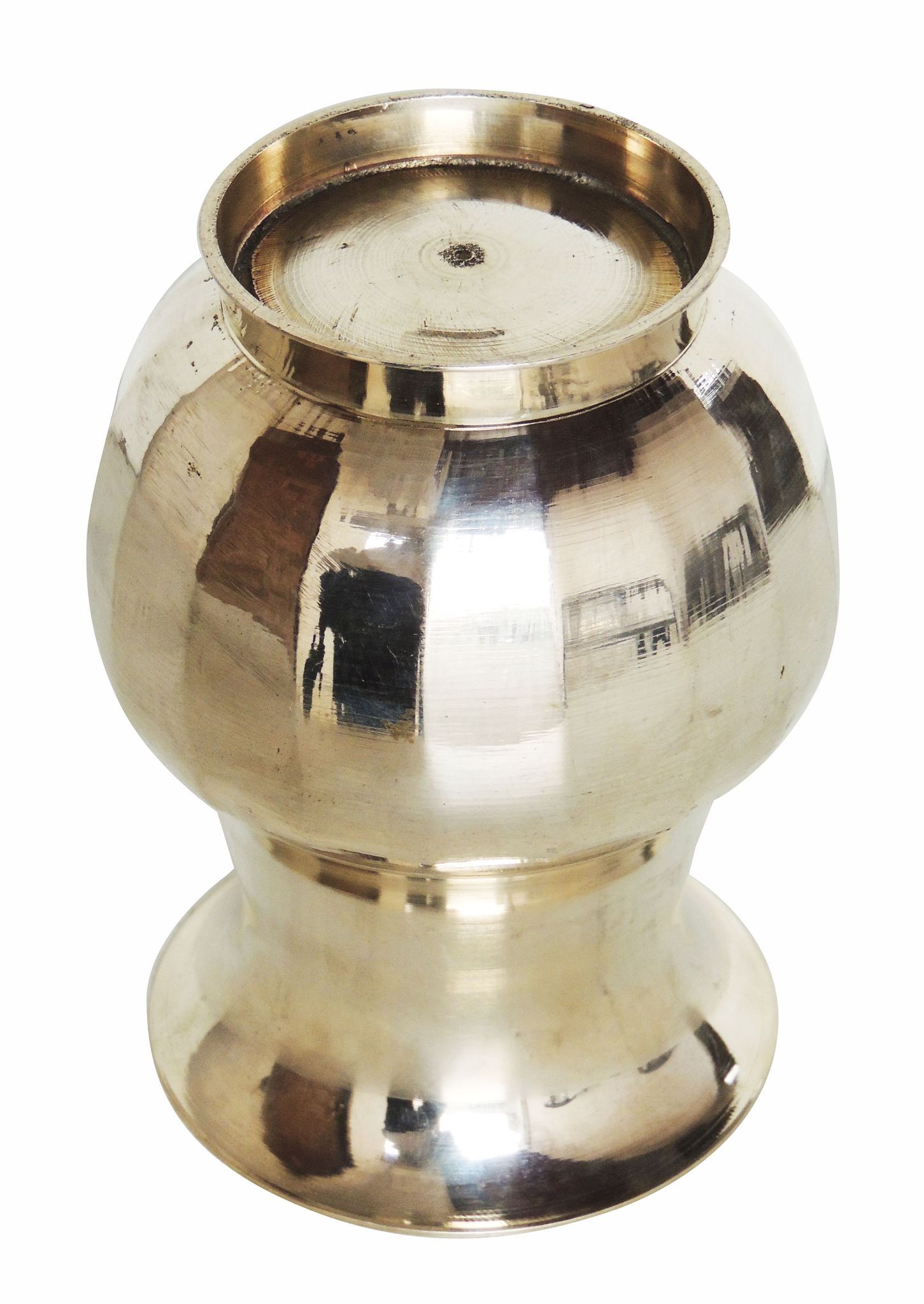 Brass Pure Lota Amkhora No. 8 , 1 Liter — 6"