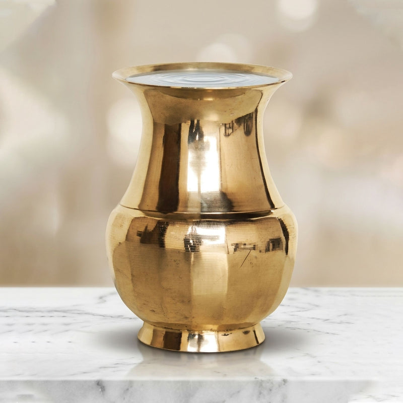 Brass Pure Lota Amkhora No. 8 , 1 Liter — 6"