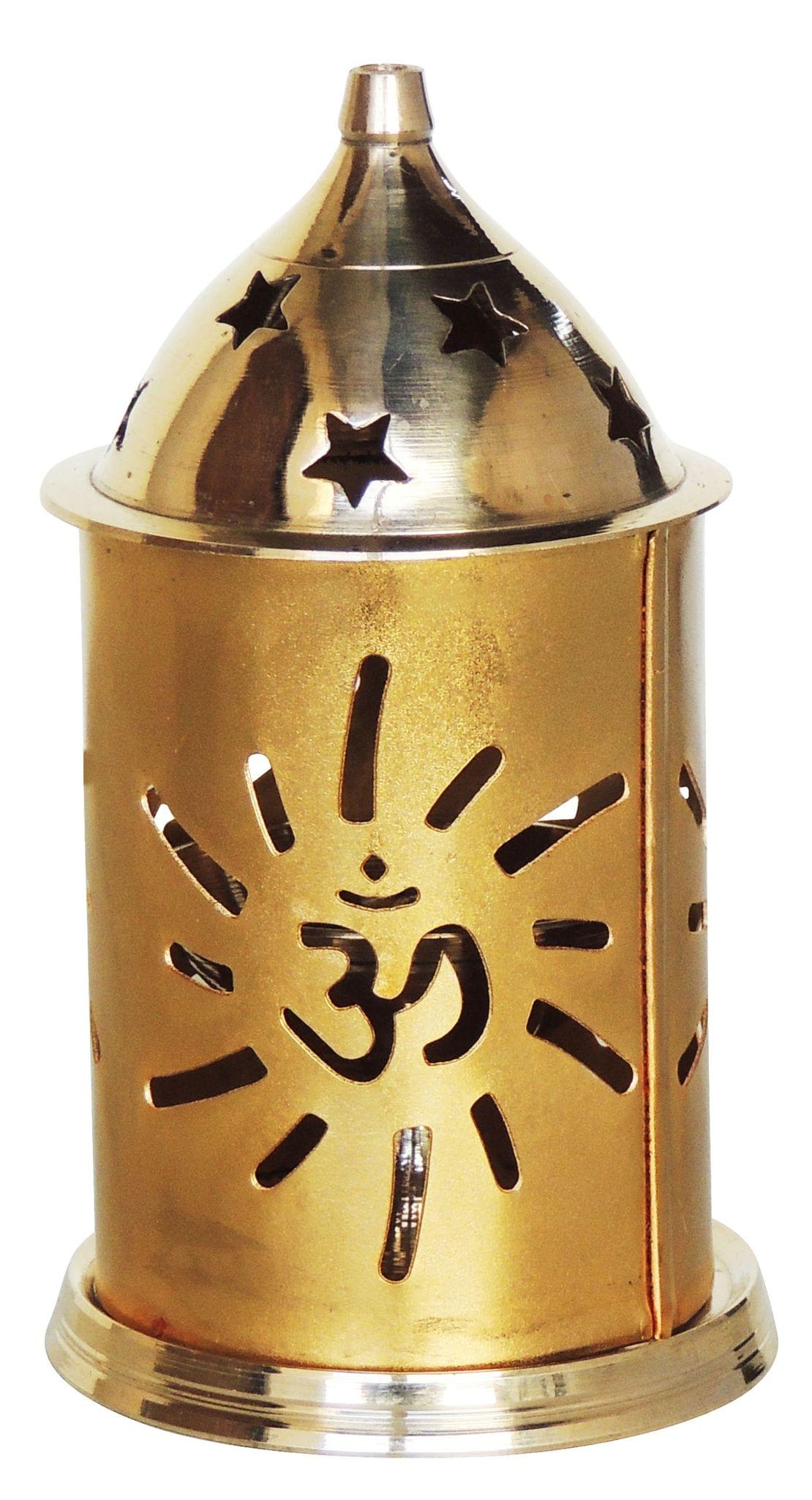 Brass & Iron Om Deepak — 5"