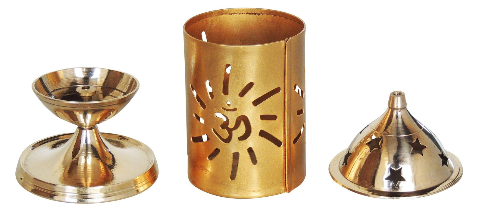 Brass & Iron Om Deepak — 5"