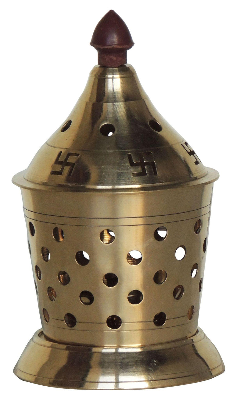 Brass Table Decor Oil Lamp, Deepak — 4.5"