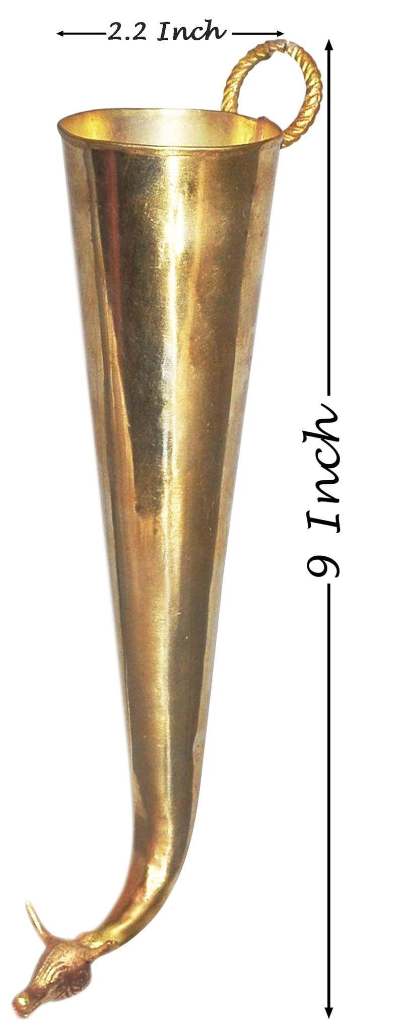 Brass Gaumukhi Shringi For Abhishek [200 ml] — 2.2"