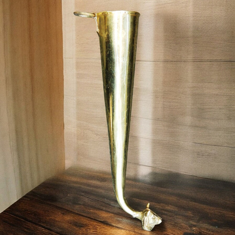 Brass Gaumukhi Shringi For Abhishek — 2"
