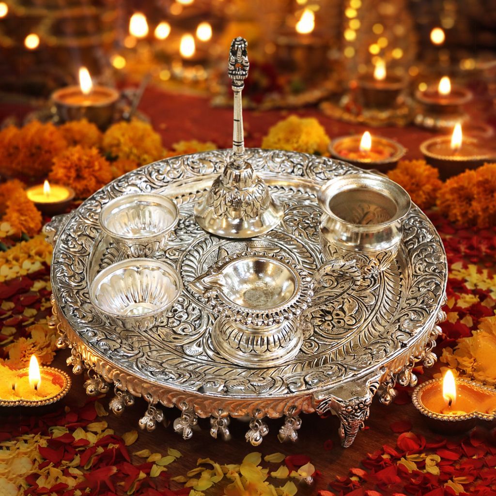 Brass Puja Thali — 2"