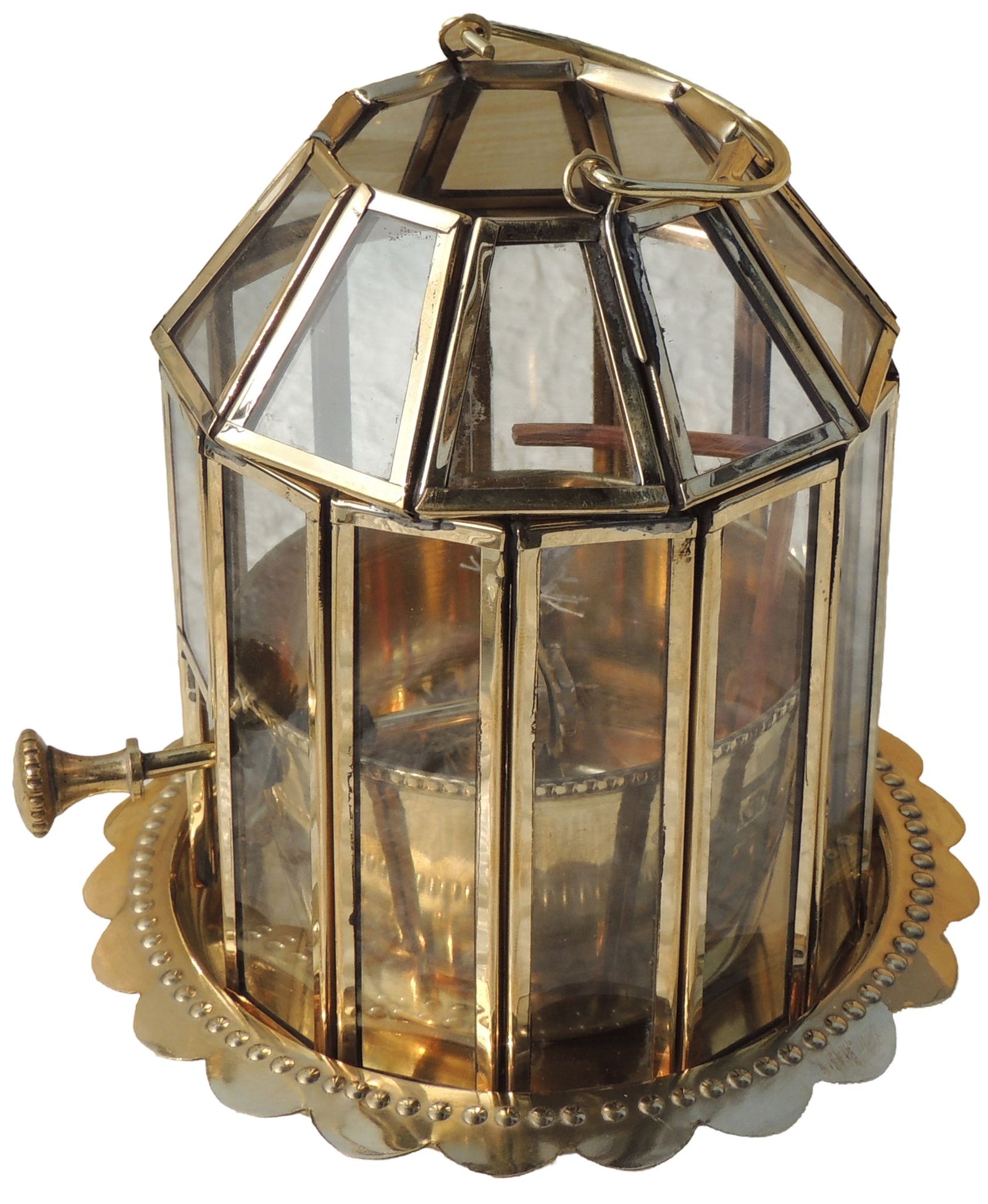 Brass & Glass Akhand Deepak — 5.5"