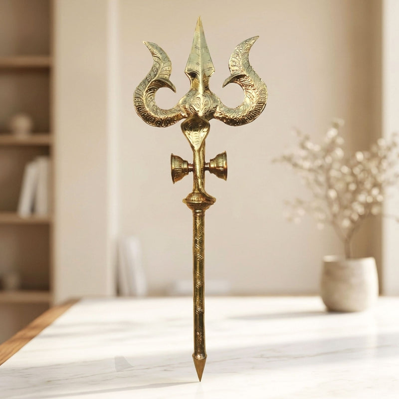 Brass Trishul — 38"