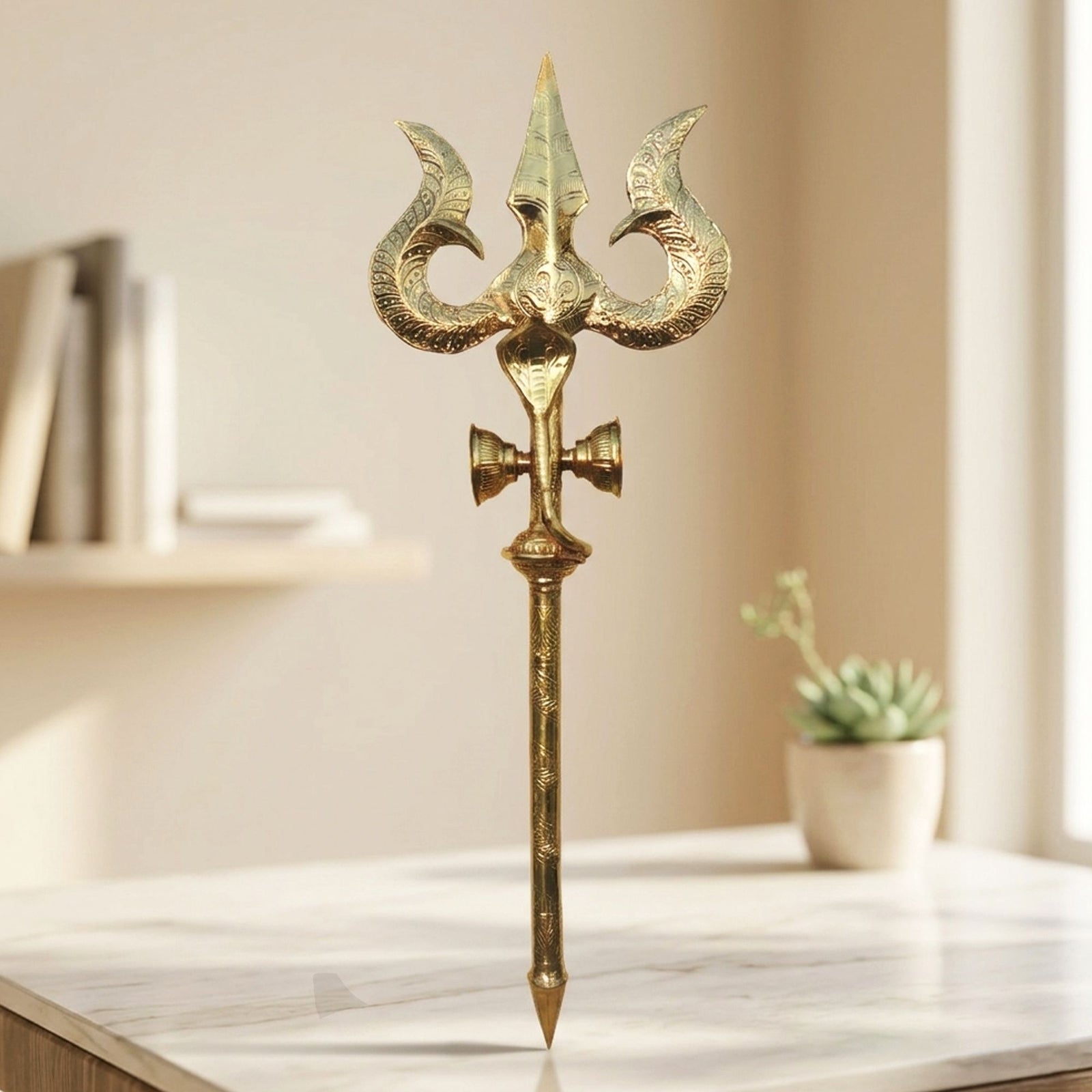 Brass Trishul — 48"