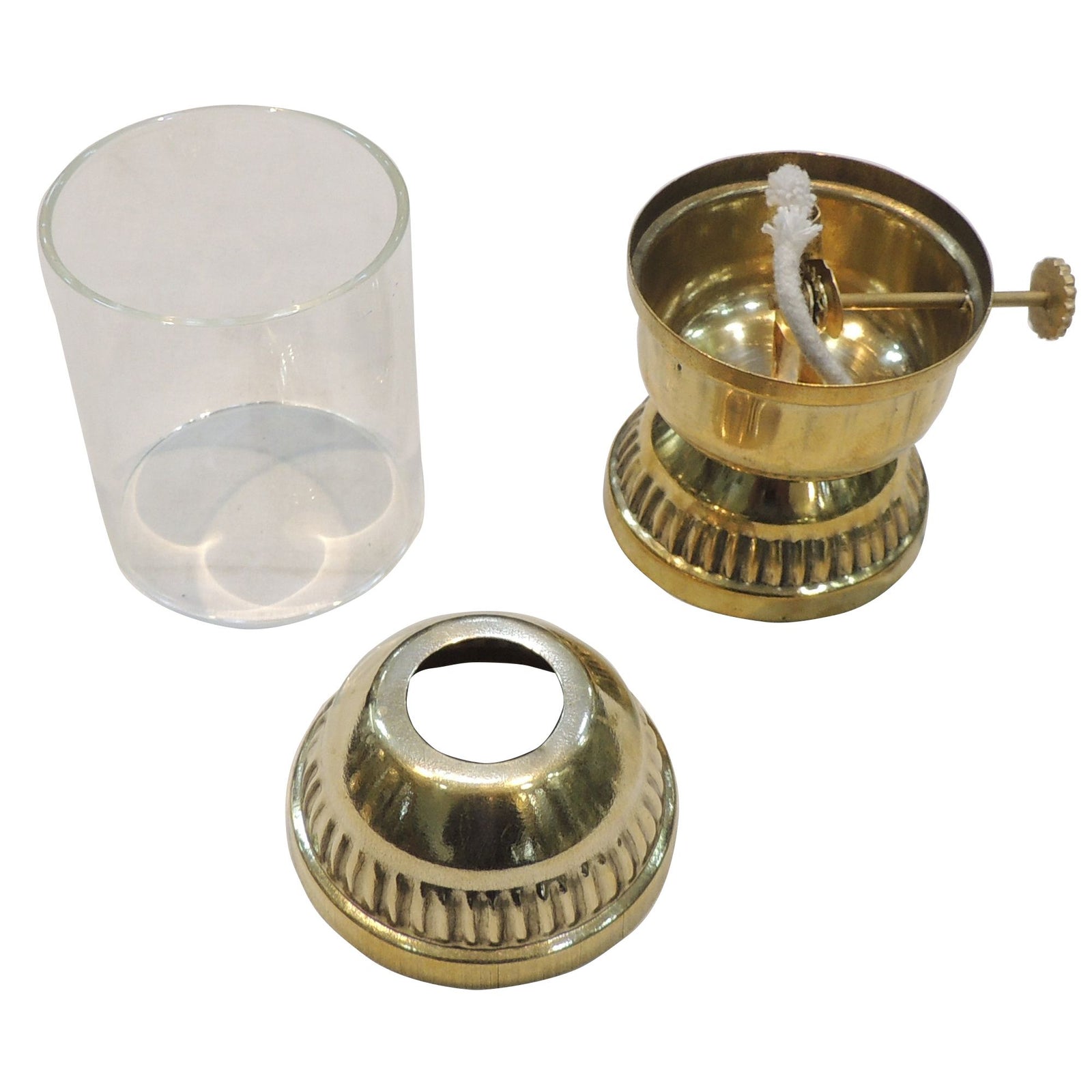 Brass & Glass Deepak Chimney — 9"