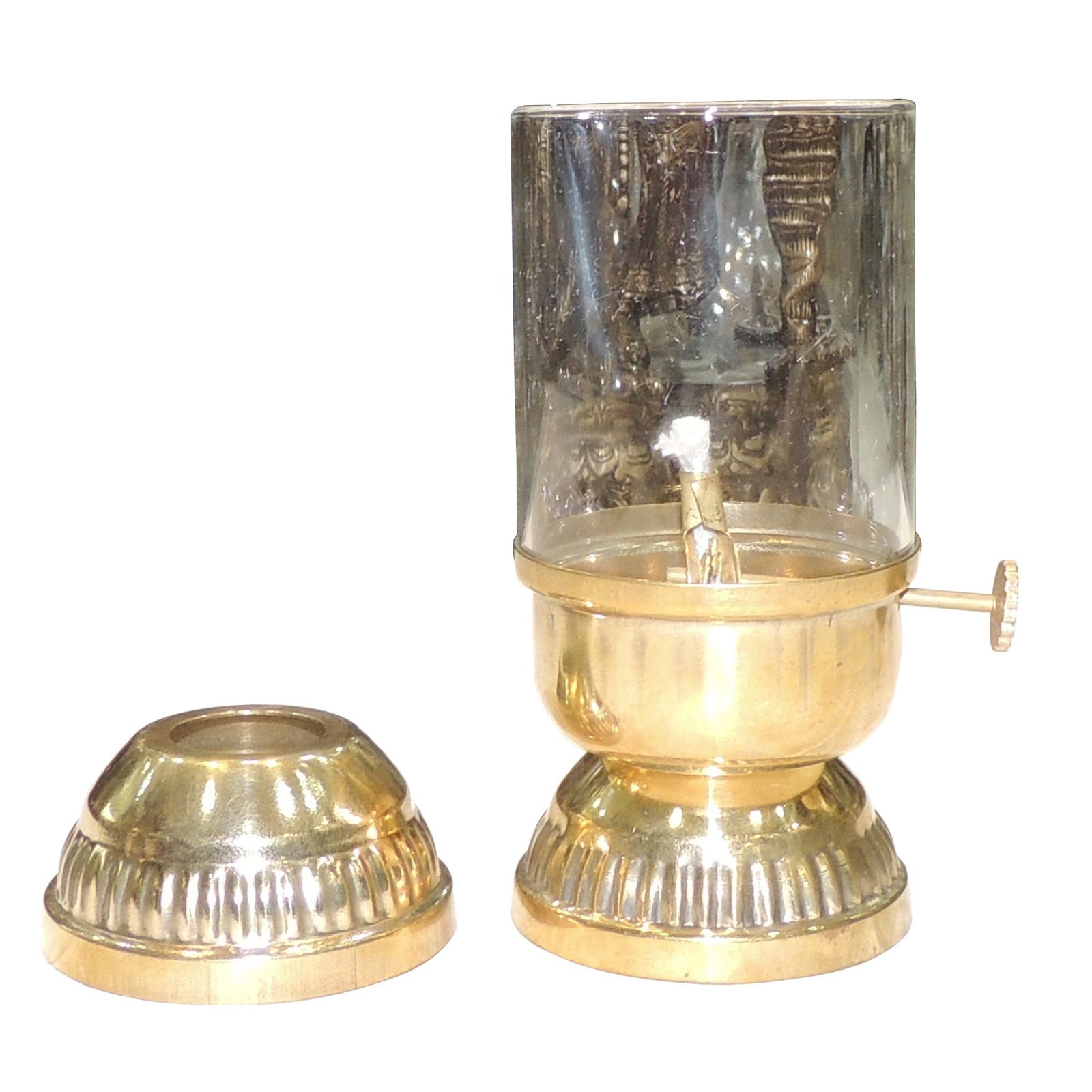 Brass & Glass Deepak Chimney — 9"