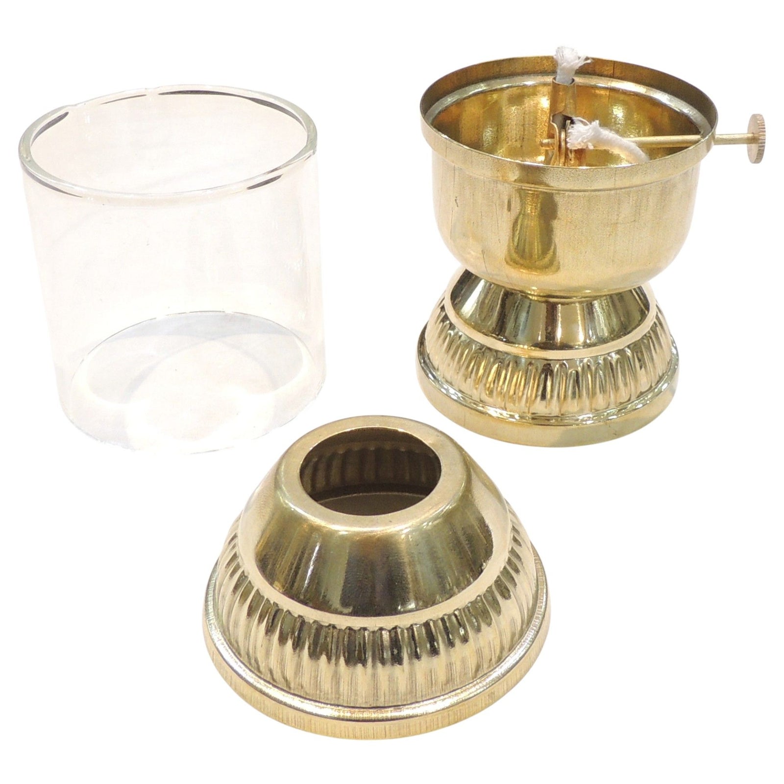 Brass & Glass Deepak Chimney — 8"