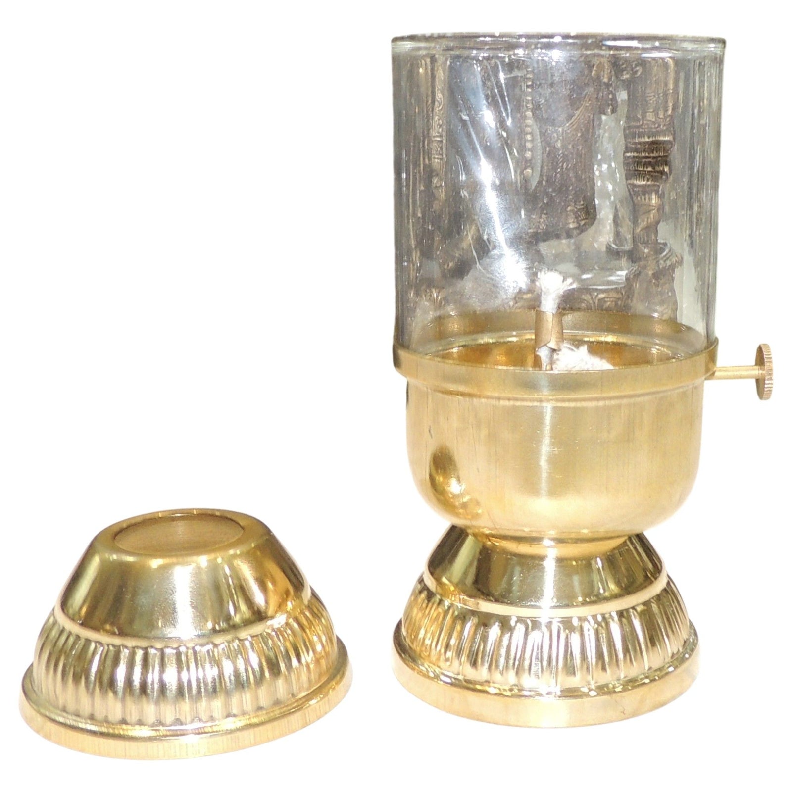 Brass & Glass Deepak Chimney — 8"