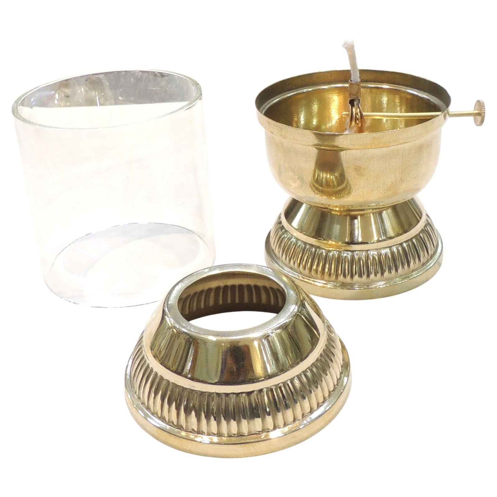 Brass & Glass Deepak Chimney — 9"