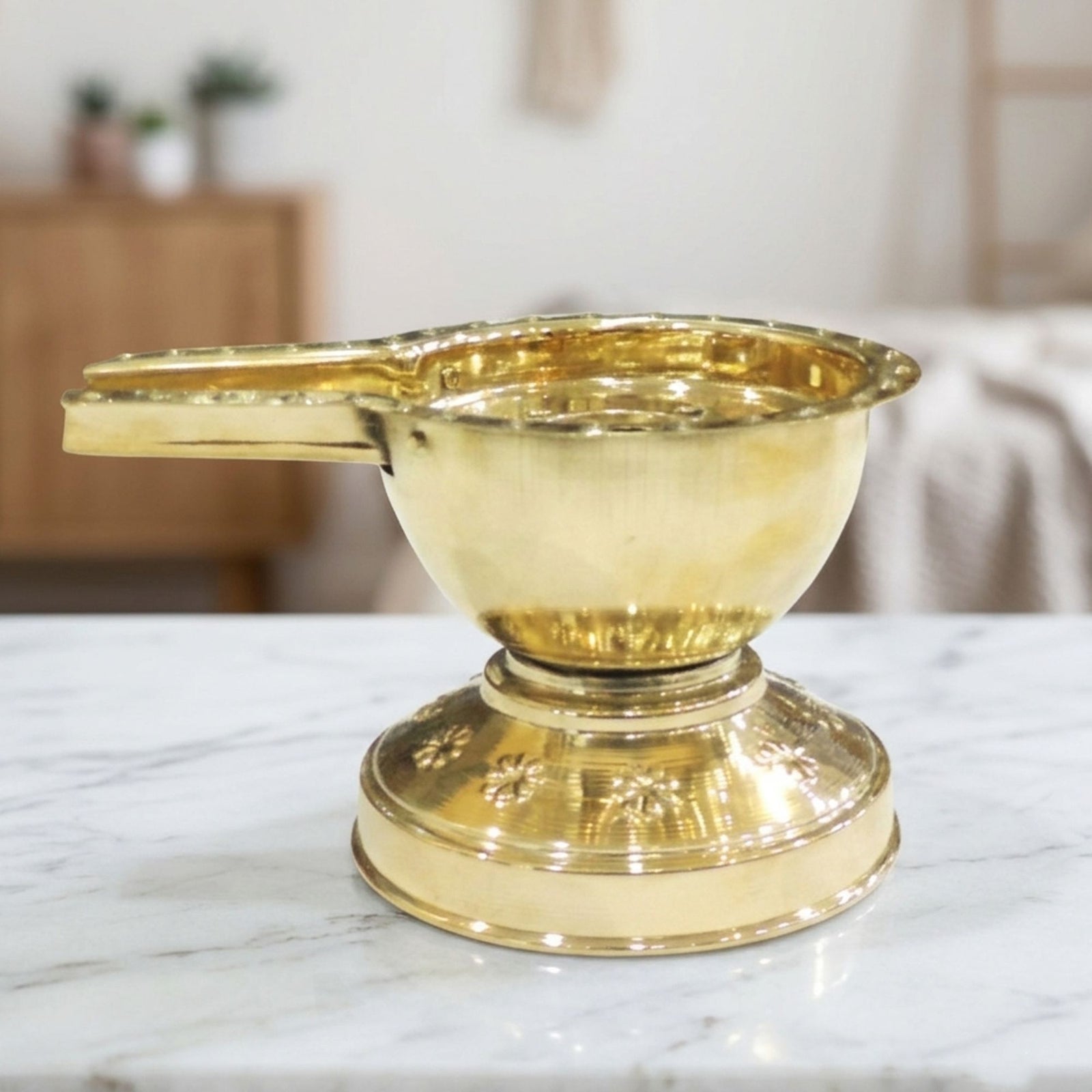 Brass Shivling Abhishek Patra — 10.5"