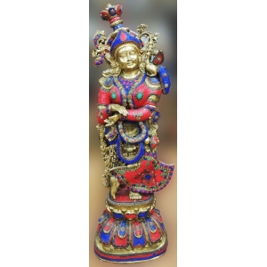 Brass Showpiece Radha God Idol Statue - 14*8.5*36 Inch (BS1553 R)