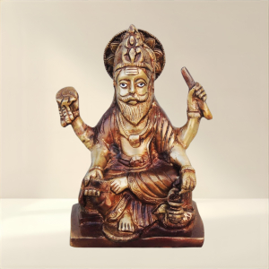 Brass Vishwakarma Statue 5.5 Inch Height 3 Inch Width 7.5 Inch Length