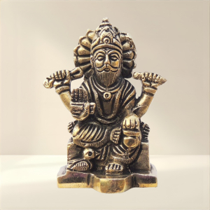 Brass Vishwakarma Ji God Idol Statue 3 Inch Height 2 Inch Length 1.5 Inch Width