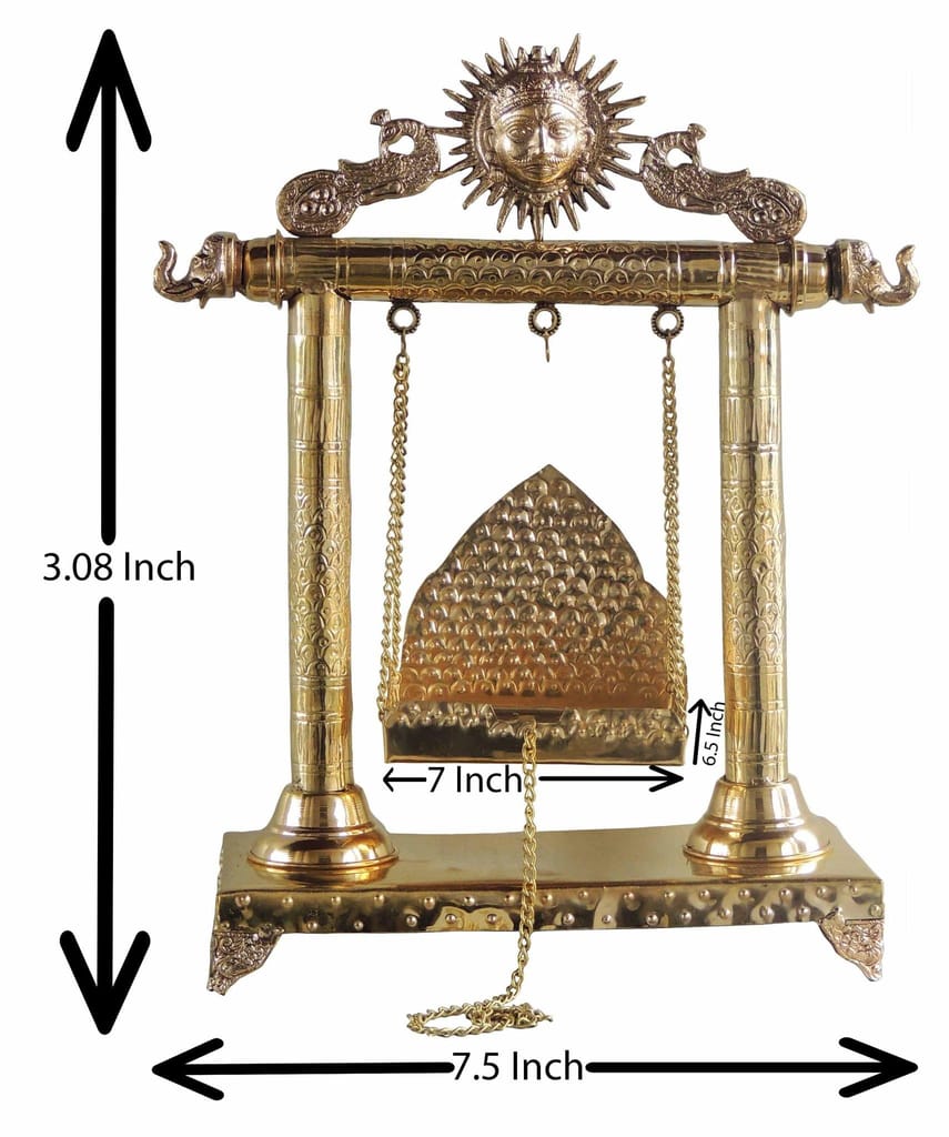 Brass Laddu Gopal Jhula 18 inch size