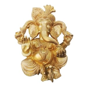 Brass Showpiece Ganesh Ji Statue - 15.5*8*17 Inch (BS001 B)