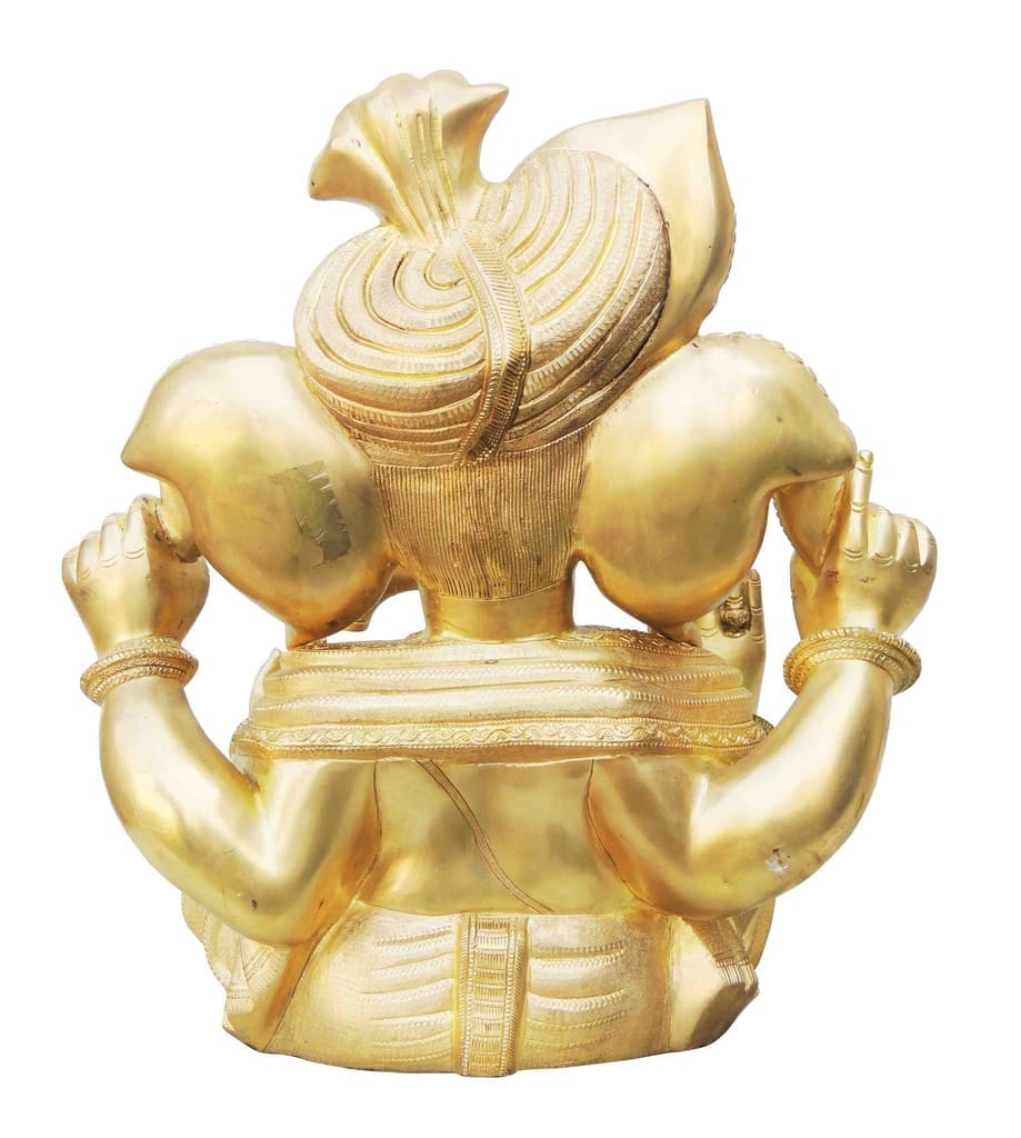 Brass Showpiece Ganesh Ji Statue - 15.5*8*17 Inch (BS001 B) - Image 2