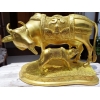 Brass Showpiece Gaye Bachdha SF Statue - Cow with Calf