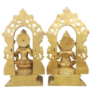 Brass Showpiece Ganesh & Laxmi Statue - 14*4.8*13 Inch (BS006)