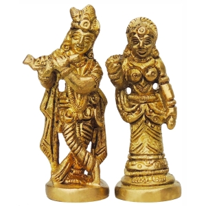 Brass Showpiece Radha Krishna God Idol Statue - 2*1*3 Inch (BS009)
