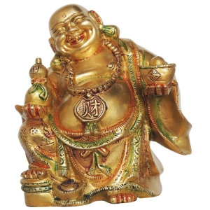 Brass Showpiece Laughing Budha Big God Idol Statue