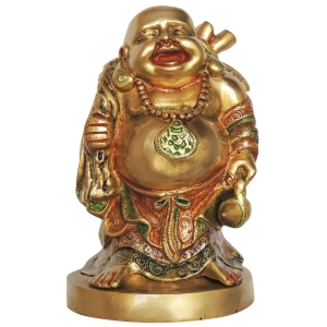 Brass Showpiece Laughing Buddha God Idol Statue decorative item