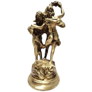 Brass Lady Stute Statue - 6 x 6.5 x 14 Inch, 4.24 Kg Weight
