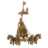Brass Showpiece Arjun Rath statue - decorative brass item