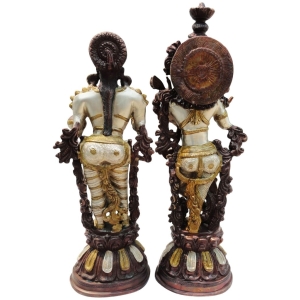 Brass Showpiece Radha Krishan Pair Statue - 7*5*22 Inch (BS074)