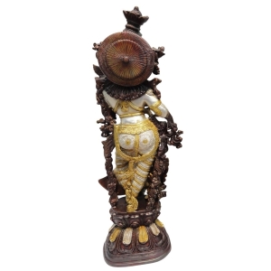 Brass Radha God Idol Statue Handcrafted 8 Inch Wide 29 Inch Tall