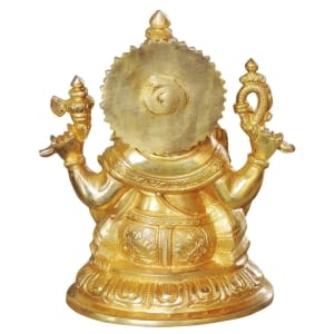 Brass Showpiece Ganesh Ji God Idol Statue - 5.5*4*7 inch (BS1025 G)