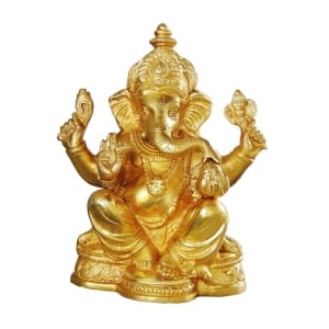 Brass Showpiece Ganesh Ji God Idol Statue - 4.5*3.2*7 inch (BS1036 G)