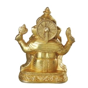 Brass Showpiece Ganesh Ji God Idol Statue - 4.5*3.2*7 inch (BS1036 G)