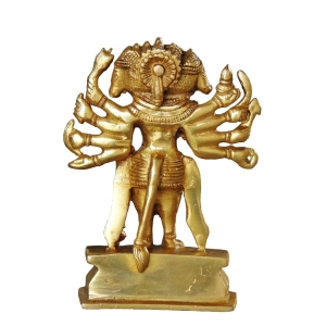 Brass Panchmukhi Hanuman Idol Statue - 4 Inch x 2 Inch x 7 Inch