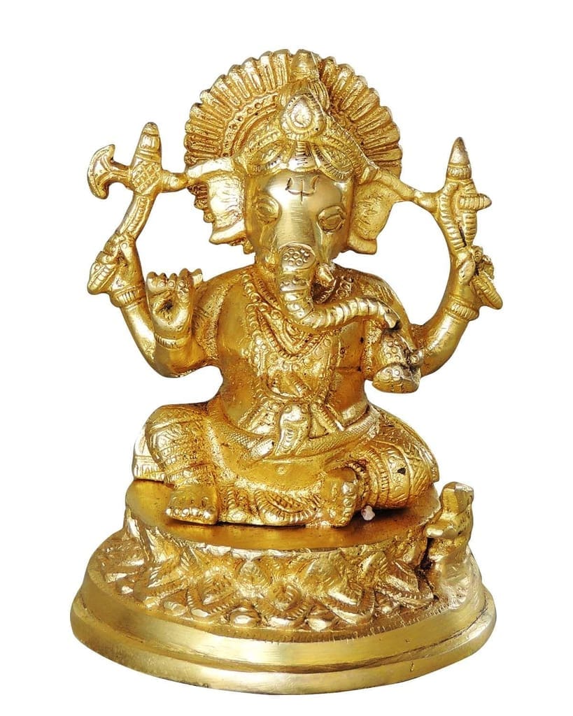 Brass Showpiece Ganesh Ji God Idol Statue decorative item