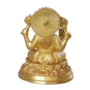 Brass Showpiece Laxmi Ji God Idol Statue - 4*4*5.5 inch (BS1040 L)