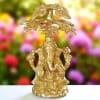 Brass Showpiece Ganesh Ji On Tree God Idol Statue - 3.5*2*4 inch (BS1046 C)