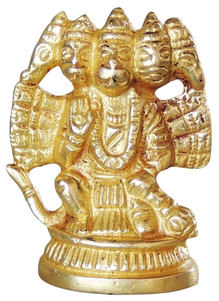 Brass Showpiece Panchmukhi Hanuman Ji God Idol statue