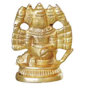 Brass Panchmukhi Hanuman Ji Idol Statue - 1.5 x 1 x 2 Inch