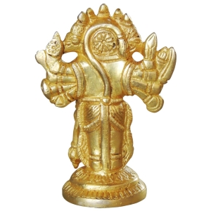 Brass Hanuman Ji God Idol Statue - 3x1.5x4 Inch Brass Metal Design