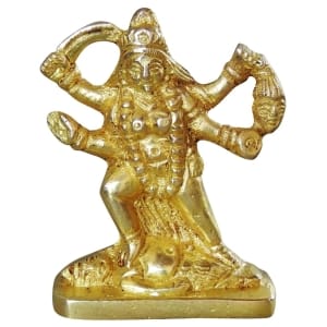 Brass Showpiece Kali Maa God Idol Statue  - 2*1*2.5 inch (BS1049 C)