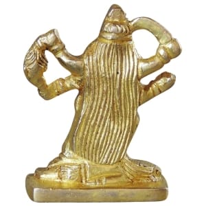 Brass Showpiece Kali Maa God Idol Statue  - 2*1*2.5 inch (BS1049 C)