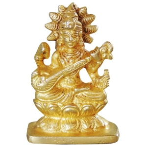 Brass Showpiece Saraswati Ji God Idol Statue, brass